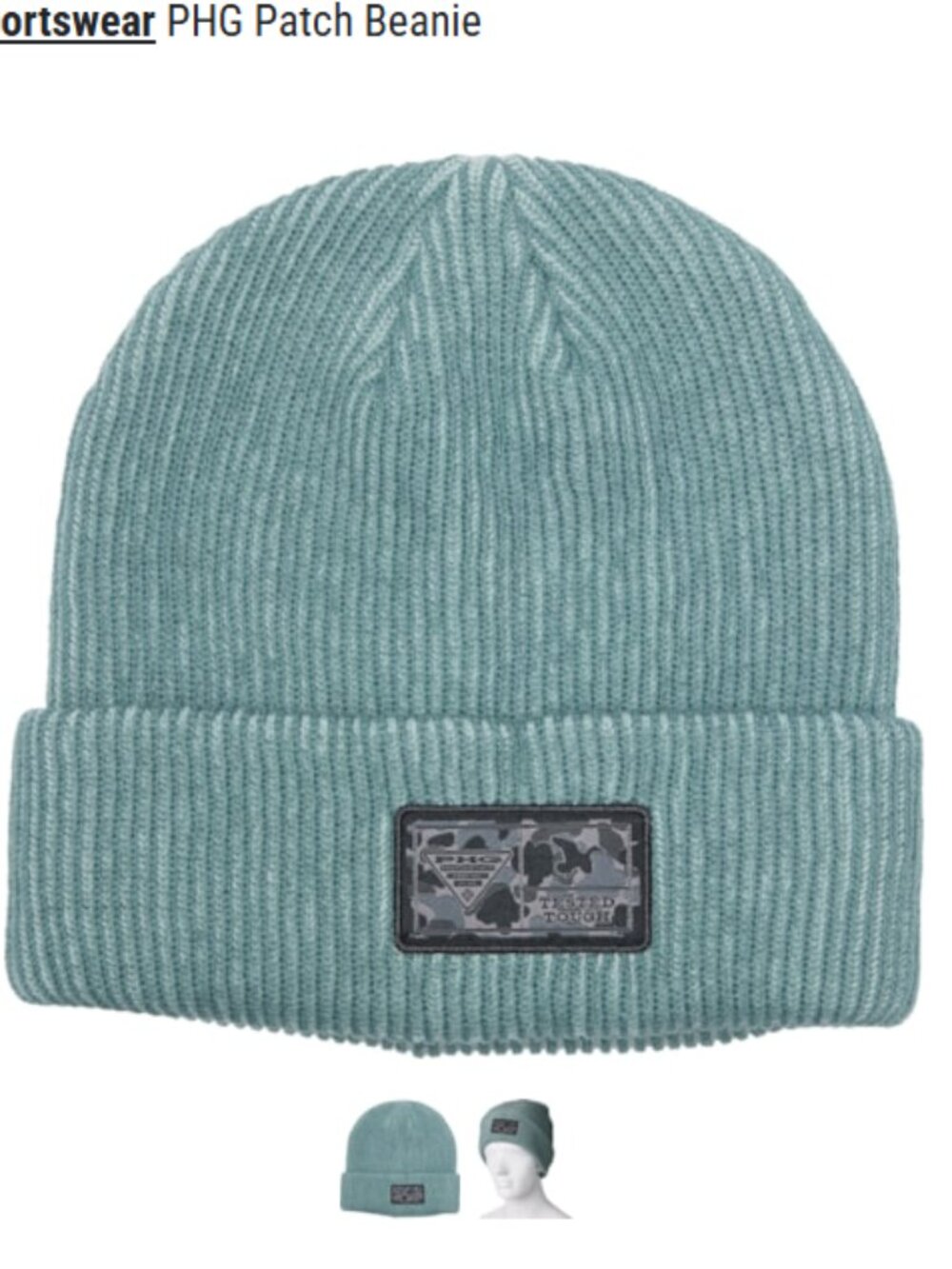 Columbia Adult Sportswear PHG Patch Beanie Hat Cap Winter NWT Snow Fall